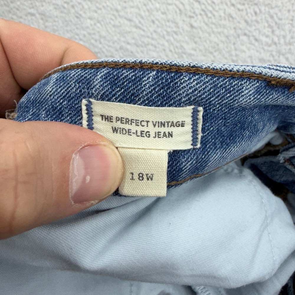 Madewell The Perfect Vintage Wide-Leg Jean 18W Medium Blue Wash High Rise Denim - Picture 9 of 11